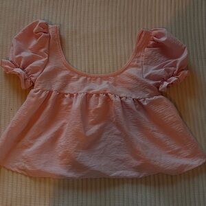 SHEIN Pink Ruffled Blouse